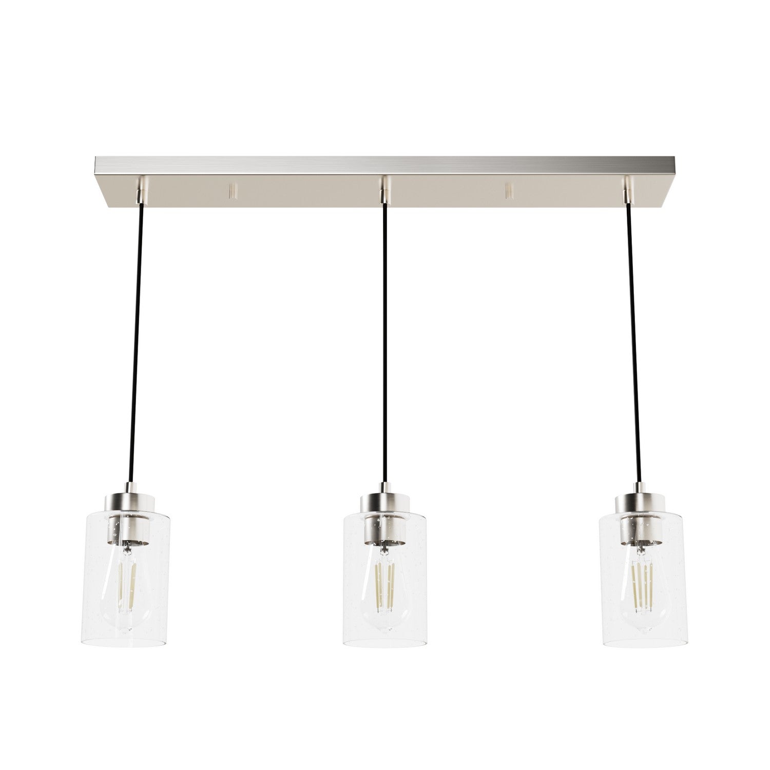 Hunter - 13068 - Three Light Pendant - Hartland - Brushed Nickel