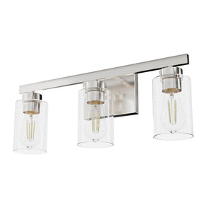 Hunter - 13077 - Three Light Bathroom Vanity - Hartland - Brushed Nickel