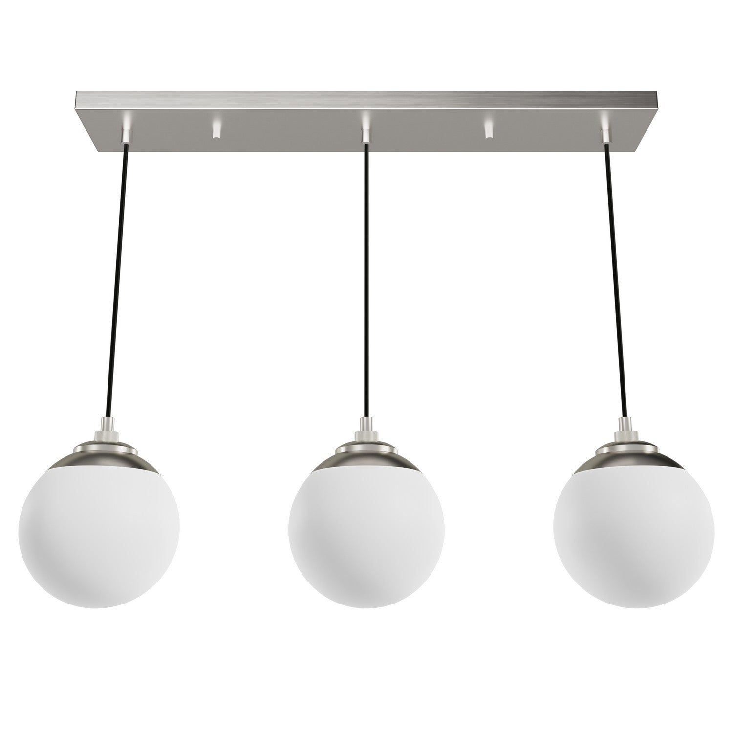 Hunter - 19799 - Three Light Pendant - Hepburn - Brushed Nickel