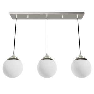 Hunter - 19799 - Three Light Pendant - Hepburn - Brushed Nickel