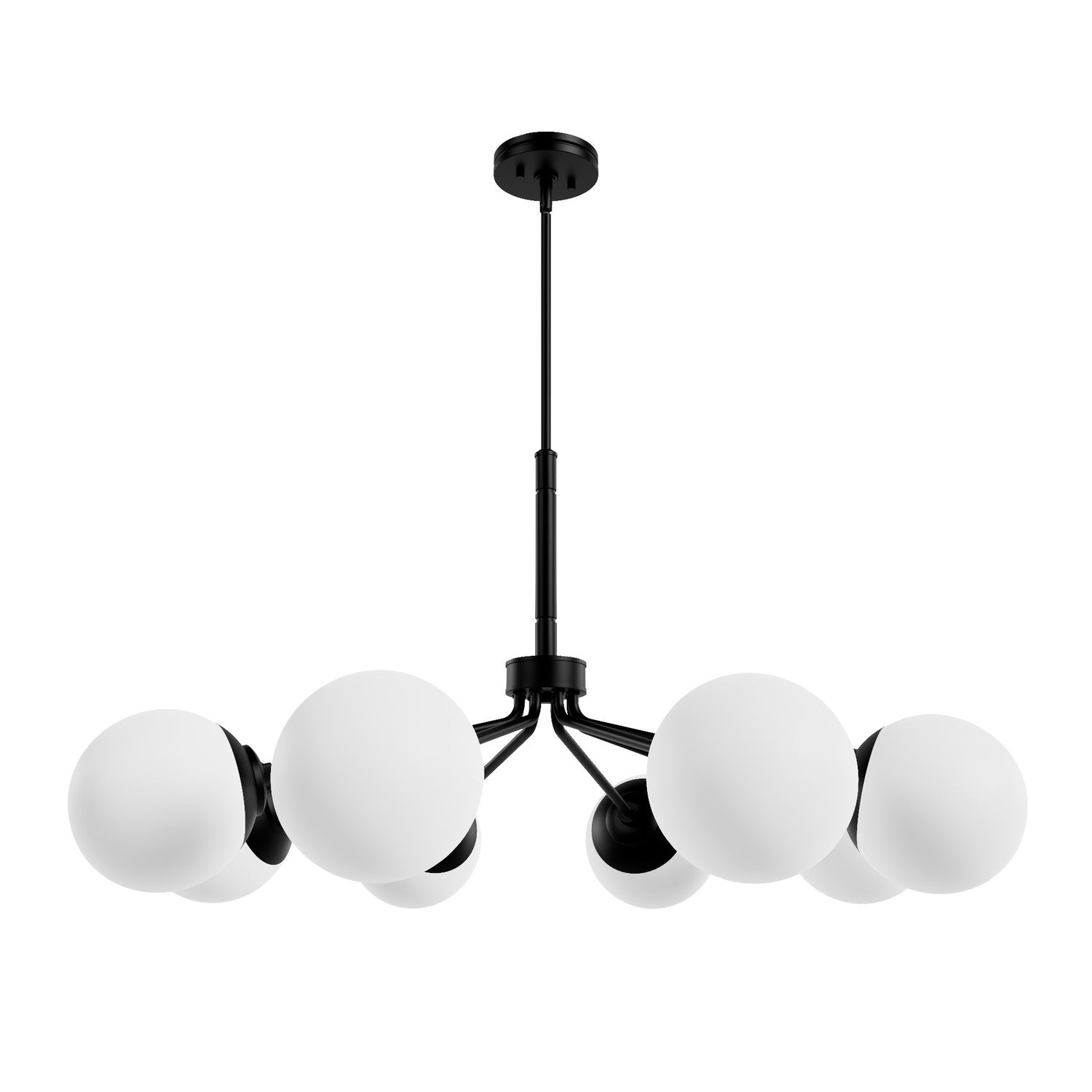 Hunter - 19870 - Eight Light Chandelier - Hepburn - Matte Black