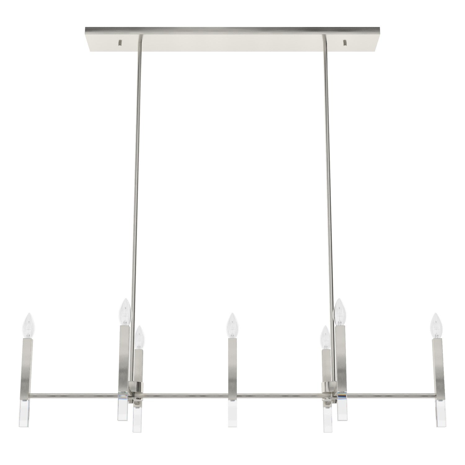 Hunter - 19985 - Seven Light Chandelier - Sunjai - Brushed Nickel