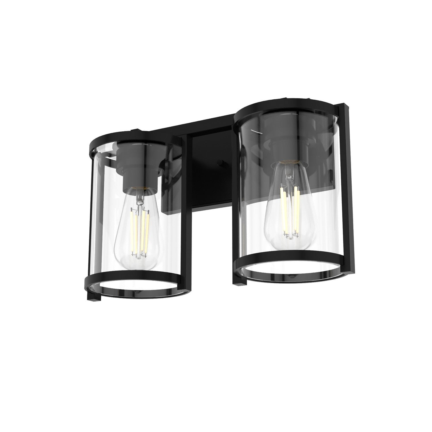 Hunter - 48000 - Two Light Bathroom Vanity - Astwood - Matte Black