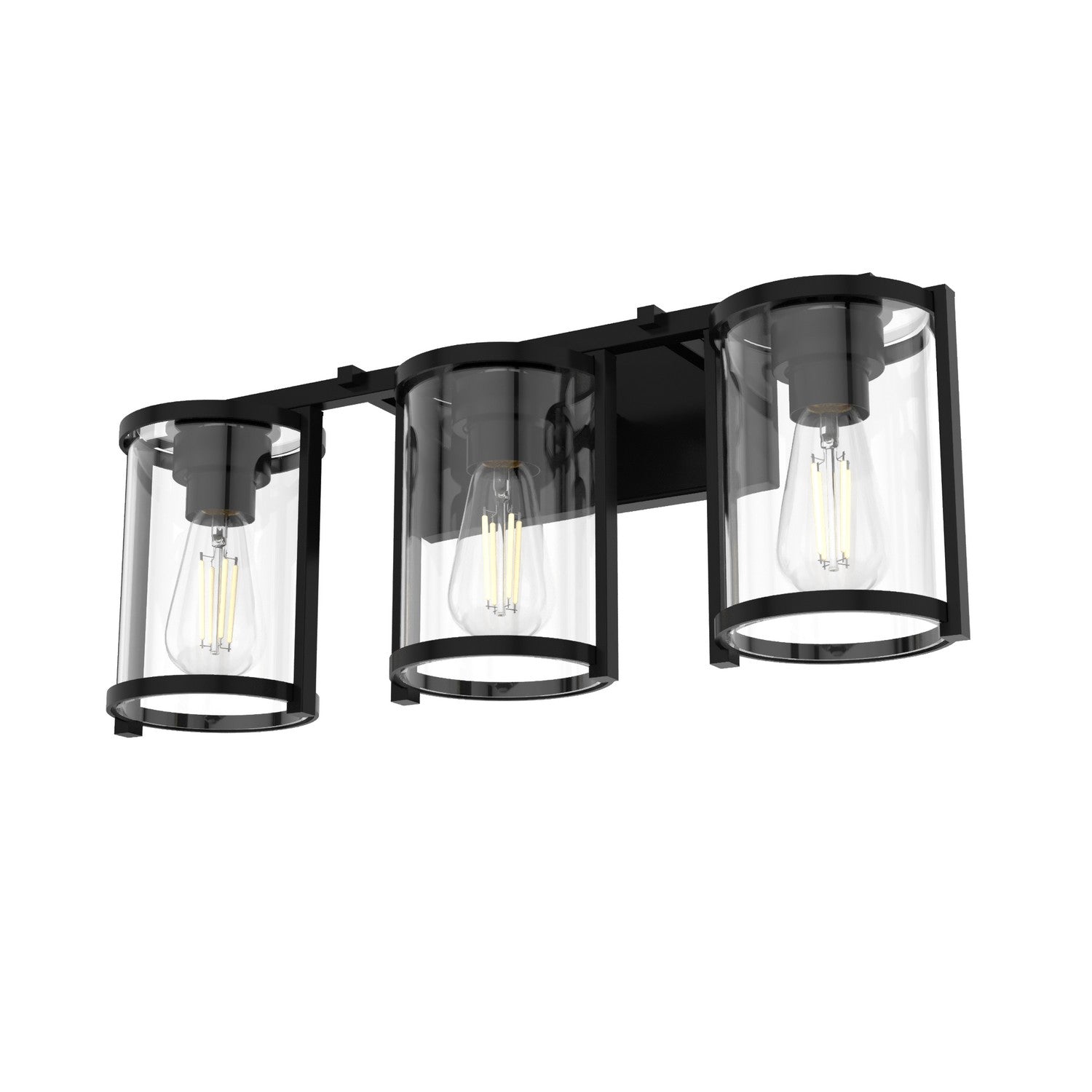Hunter - 48004 - Three Light Bathroom Vanity - Astwood - Matte Black