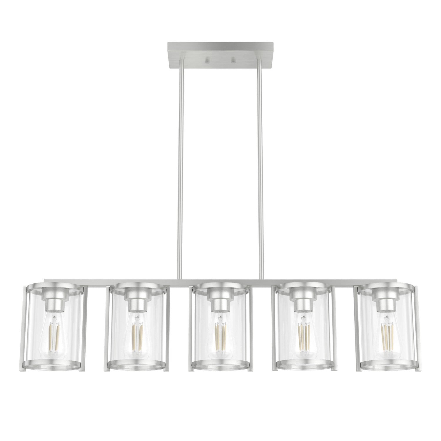 Hunter - 48012 - Five Light Chandelier - Astwood - Brushed Nickel