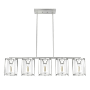 Hunter - 48012 - Five Light Chandelier - Astwood - Brushed Nickel