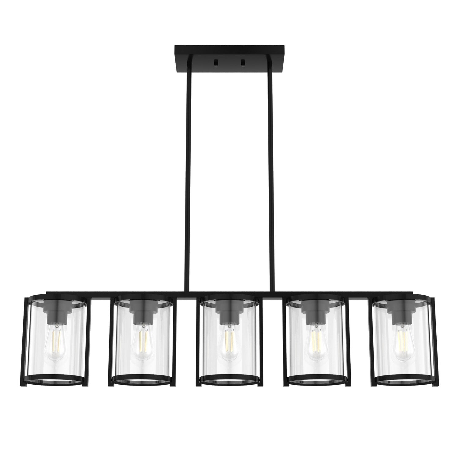Hunter - 48013 - Five Light Chandelier - Astwood - Matte Black
