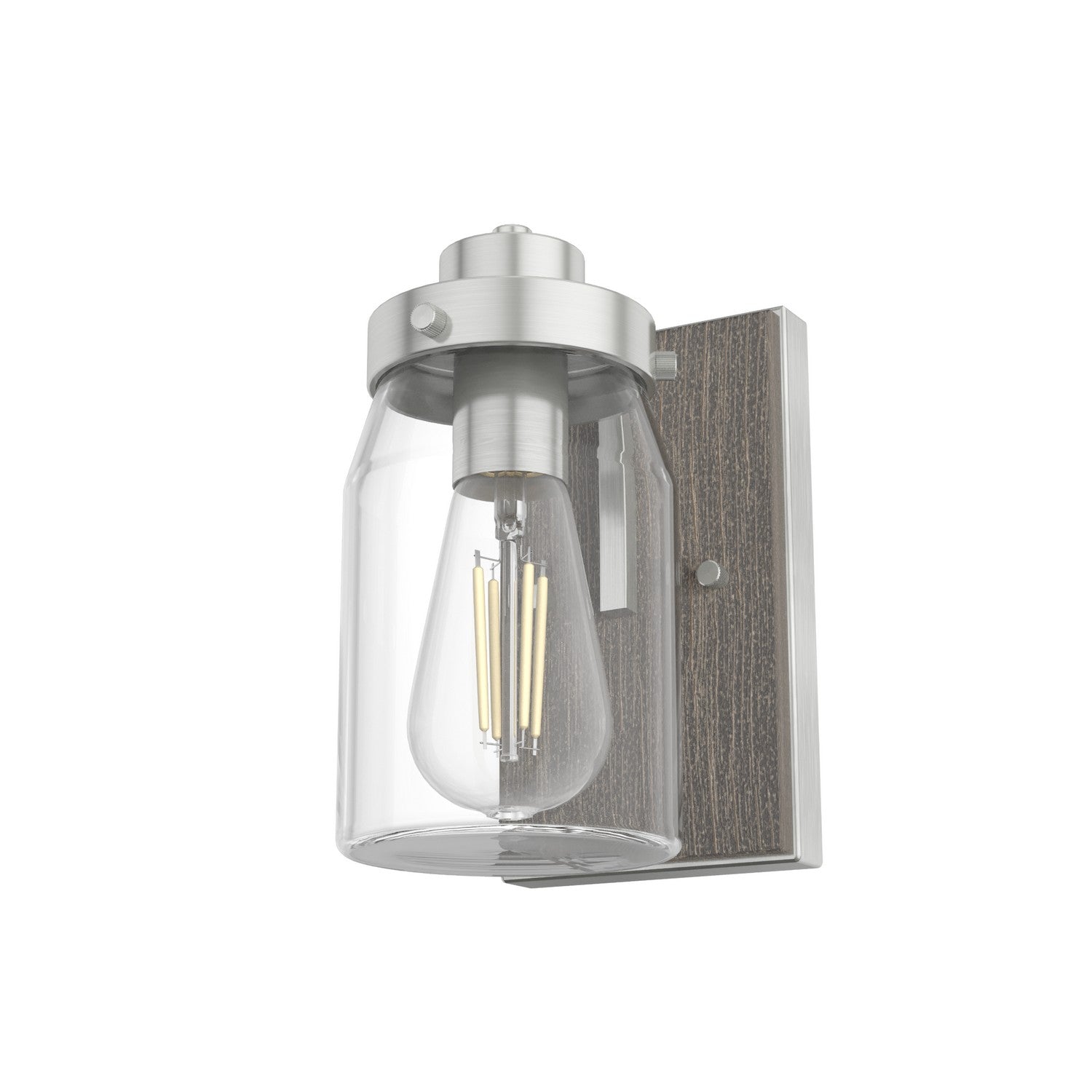 Hunter - 48016 - One Light Wall Sconce - Devon Park - Brushed Nickel