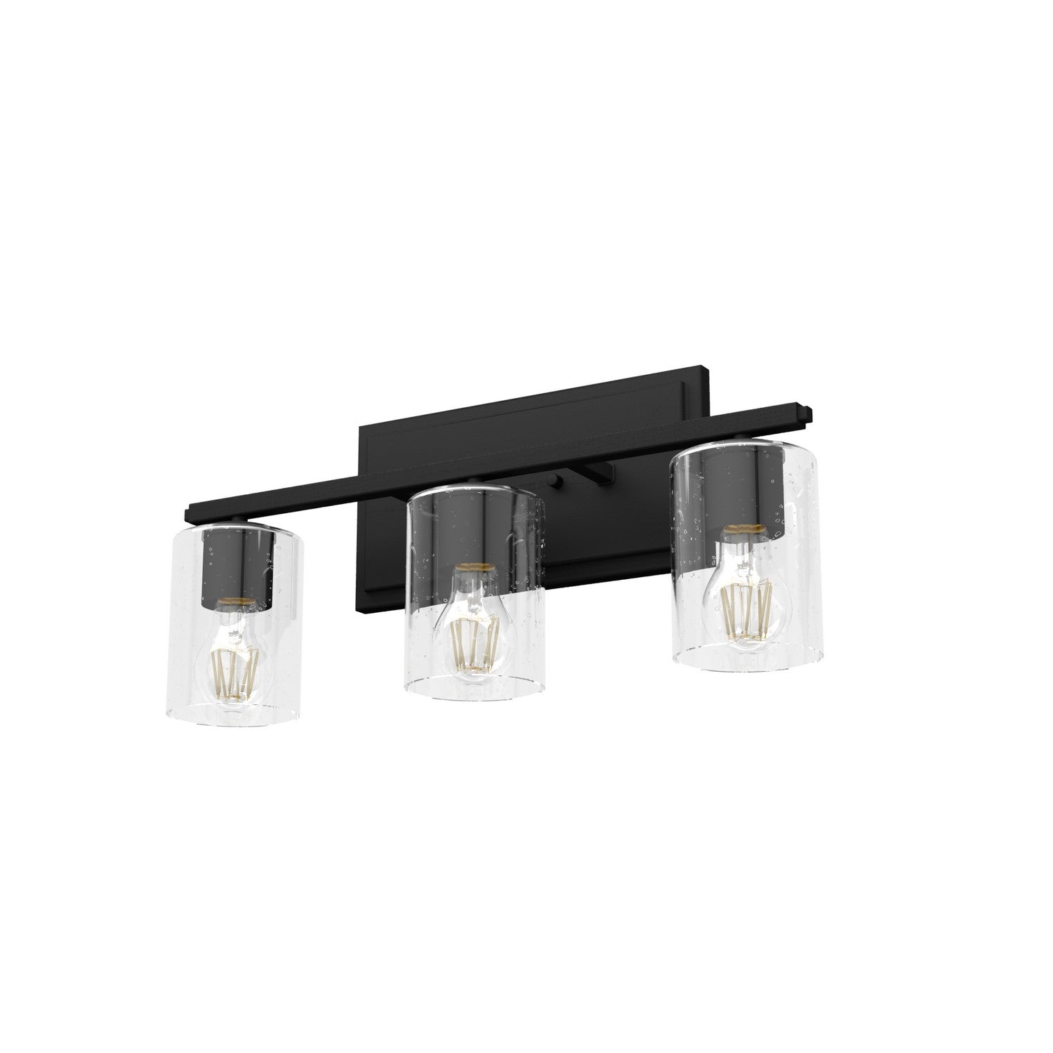 Hunter - 48030 - Three Light Bathroom Vanity - Kerrison - Natural Black Iron