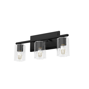 Hunter - 48030 - Three Light Bathroom Vanity - Kerrison - Natural Black Iron
