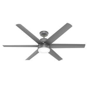 Hunter - 51876 - 60" Ceiling Fan - Skysail - Matte Silver