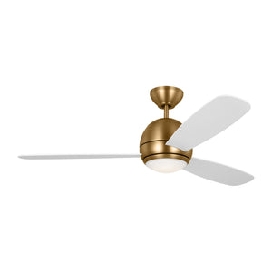 Generation Lighting. - 3OBSR52SBD - 52"Ceiling Fan - Orbis - Satin Brass