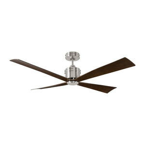 Visual Comfort Fan - 4LNCR56BS - 56"Ceiling Fan - Launceton - Brushed Steel