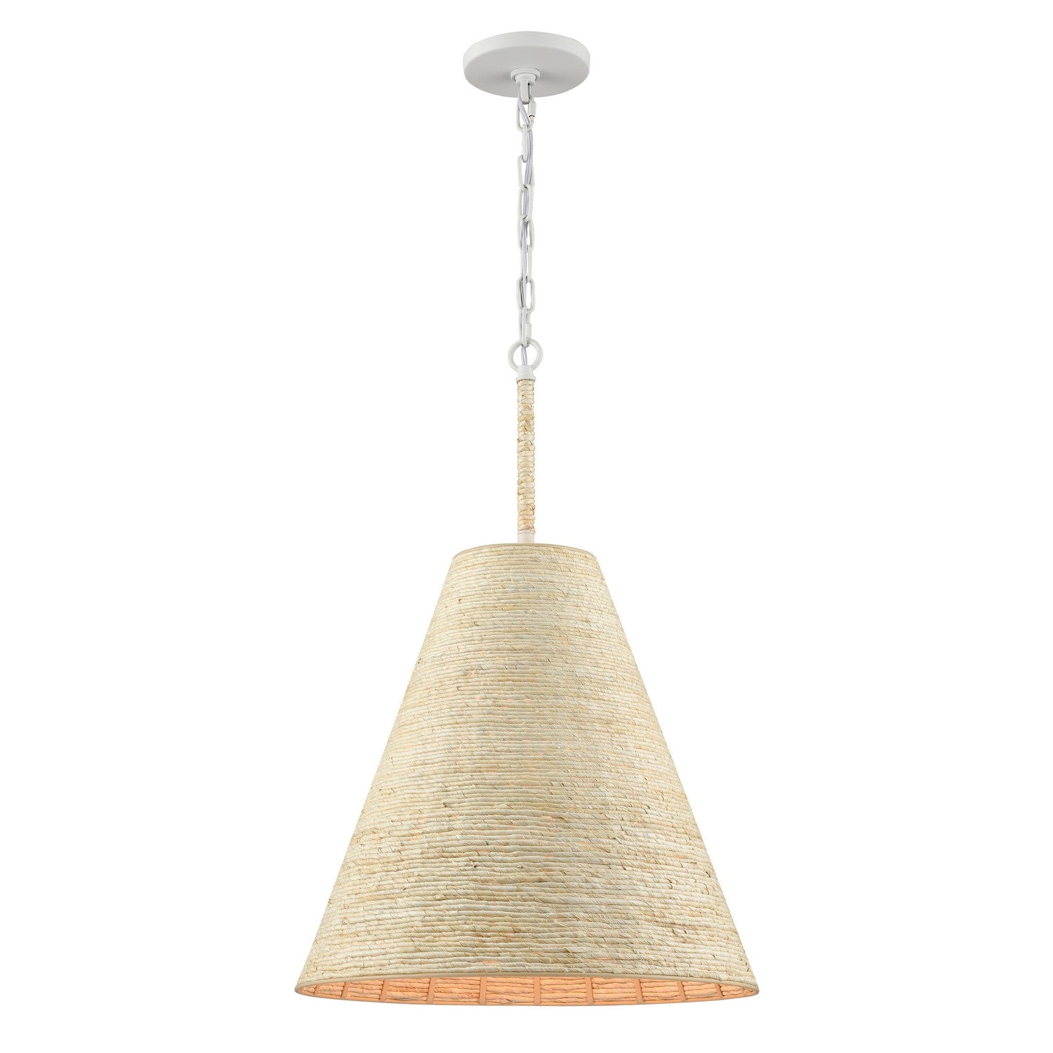 ELK Home - 32456/1 - One Light Pendant - Abaca - Textured White