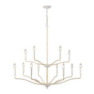 ELK Home - 52279/8+4 - 12 Light Chandelier - Breezeway - White Coral