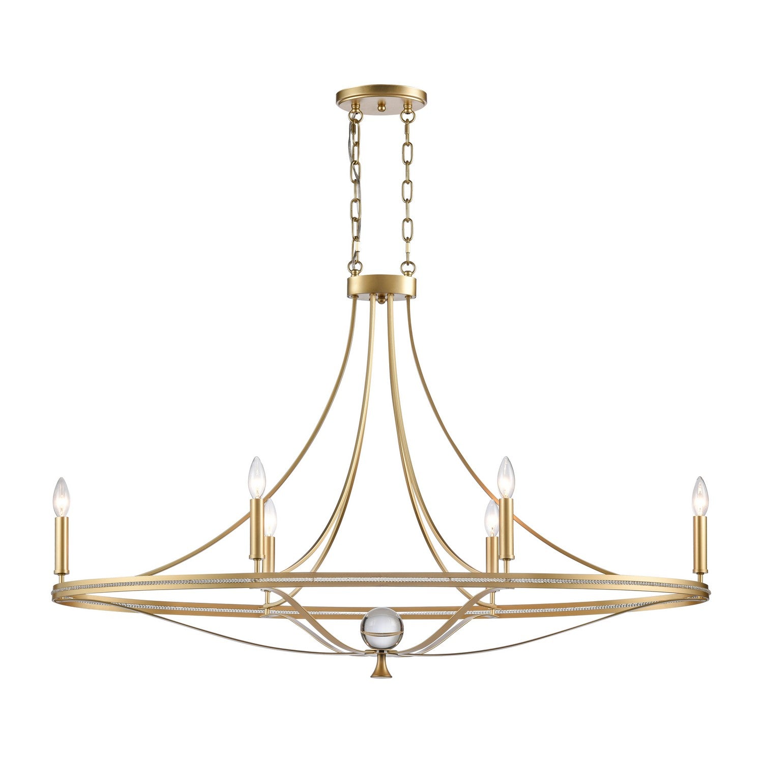 ELK Home - 69486/6 - Six Light Linear Chandelier - Noura - Champagne Gold