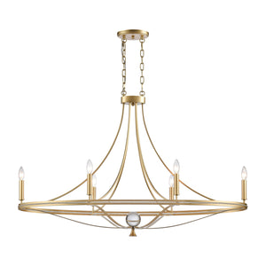 ELK Home - 69486/6 - Six Light Linear Chandelier - Noura - Champagne Gold