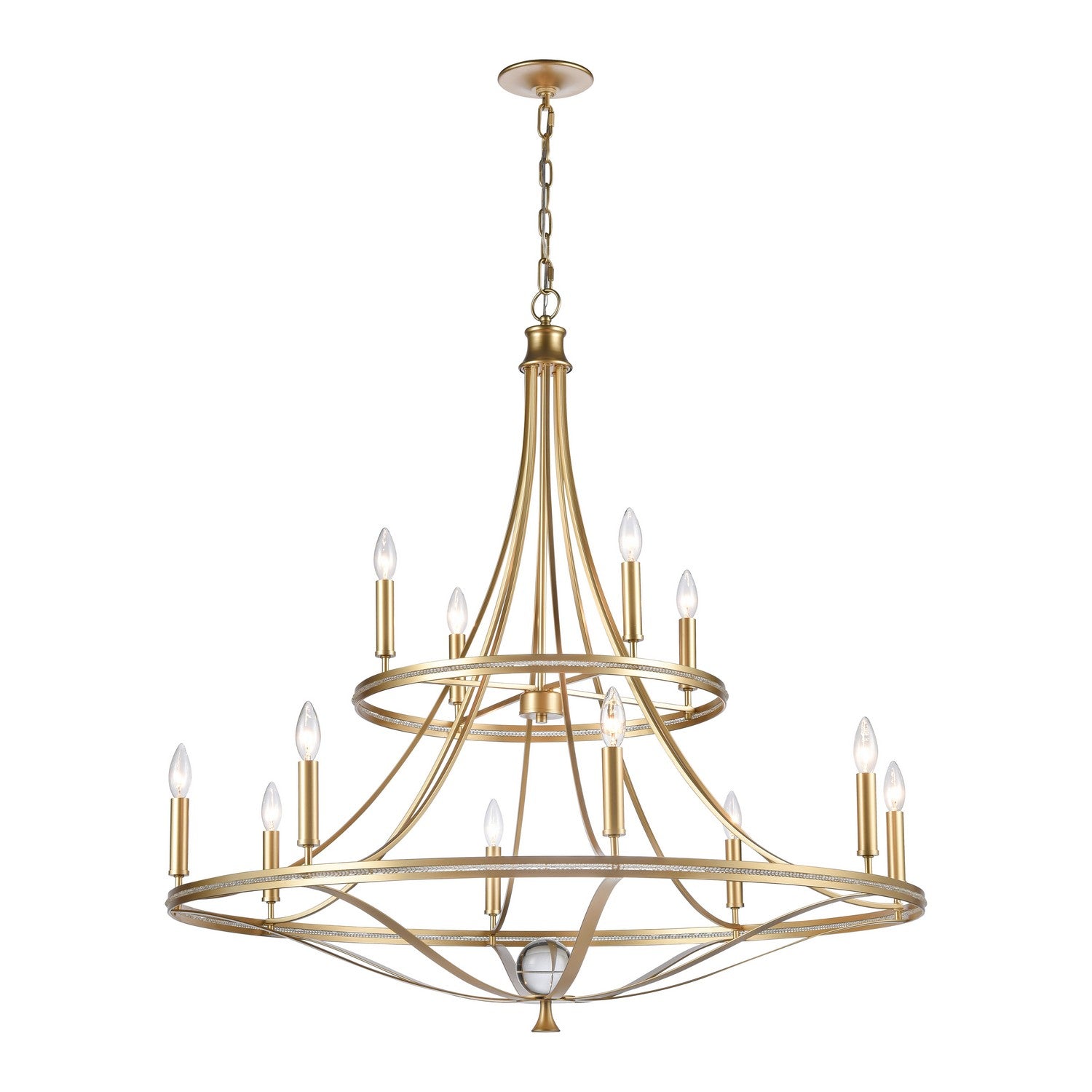 ELK Home - 69488/8+4 - 12 Light Chandelier - Noura - Champagne Gold