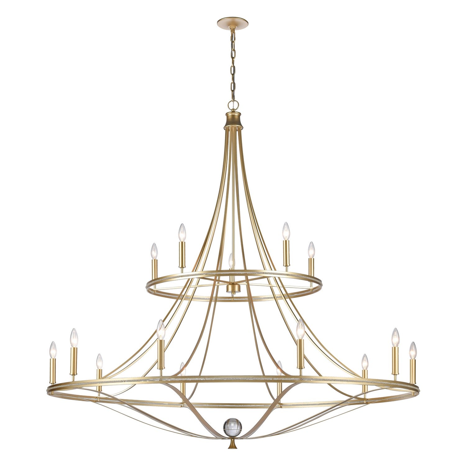 ELK Home - 69489/10+5 - 15 Light Chandelier - Noura - Champagne Gold