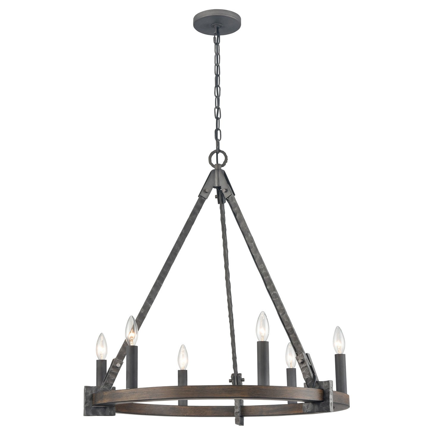 ELK Home - 82286/6 - Six Light Chandelier - Harwell - Antique Millwood