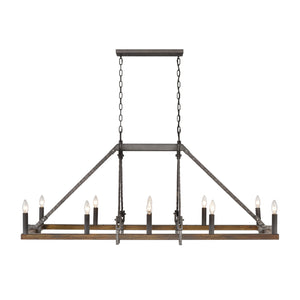 ELK Home - 82289/10 - Ten Light Linear Chandelier - Harwell - Antique Millwood