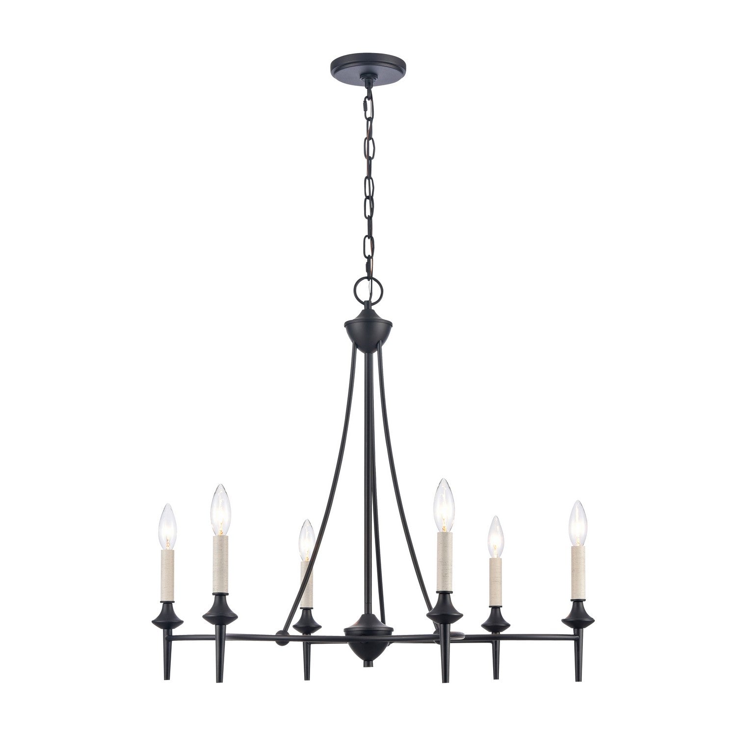 ELK Home - 89697/6 - Six Light Chandelier - Solomon - Matte Black