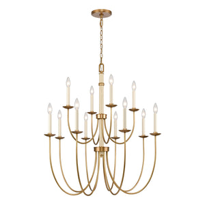 ELK Home - 89719/8+4 - 12 Light Chandelier - Neville - Natural Brass