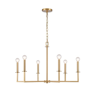 ELK Home - 89886/6 - Six Light Chandelier - Dunne - Lacquered Brass