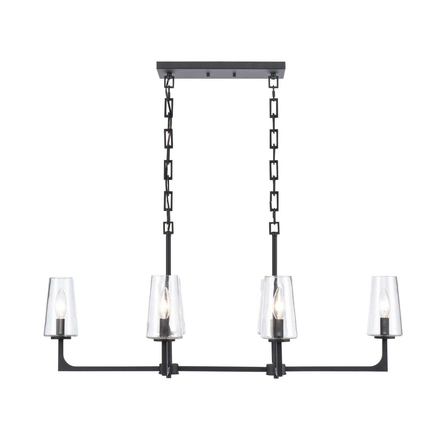 ELK Home - 89967/6 - Six Light Linear Chandelier - Fitzroy - Matte Black