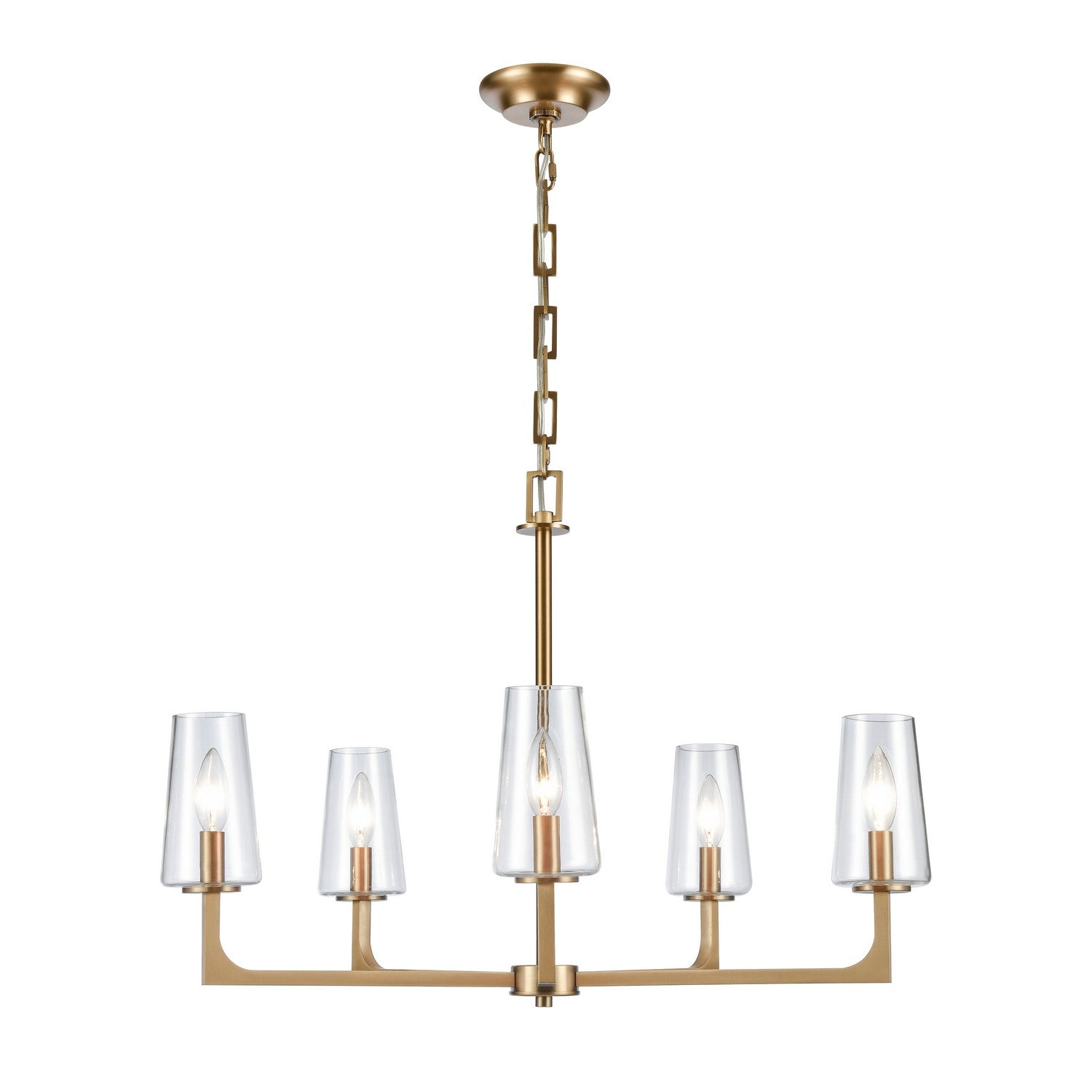 ELK Home - 89975/5 - Five Light Chandelier - Fitzroy - Lacquered Brass