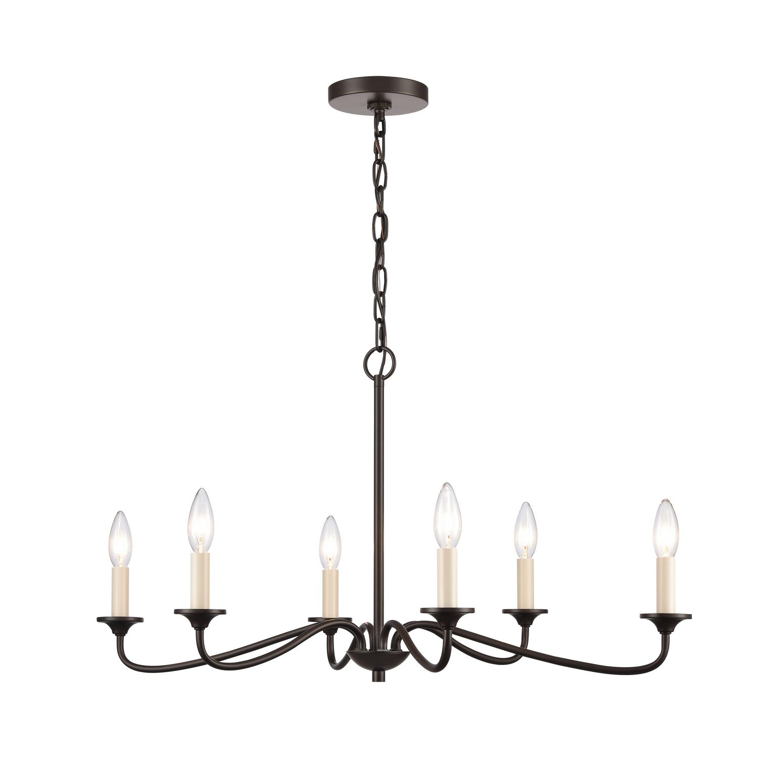 ELK Home - EC89689/6 - Six Light Chandelier - Quinn - Old Bronze