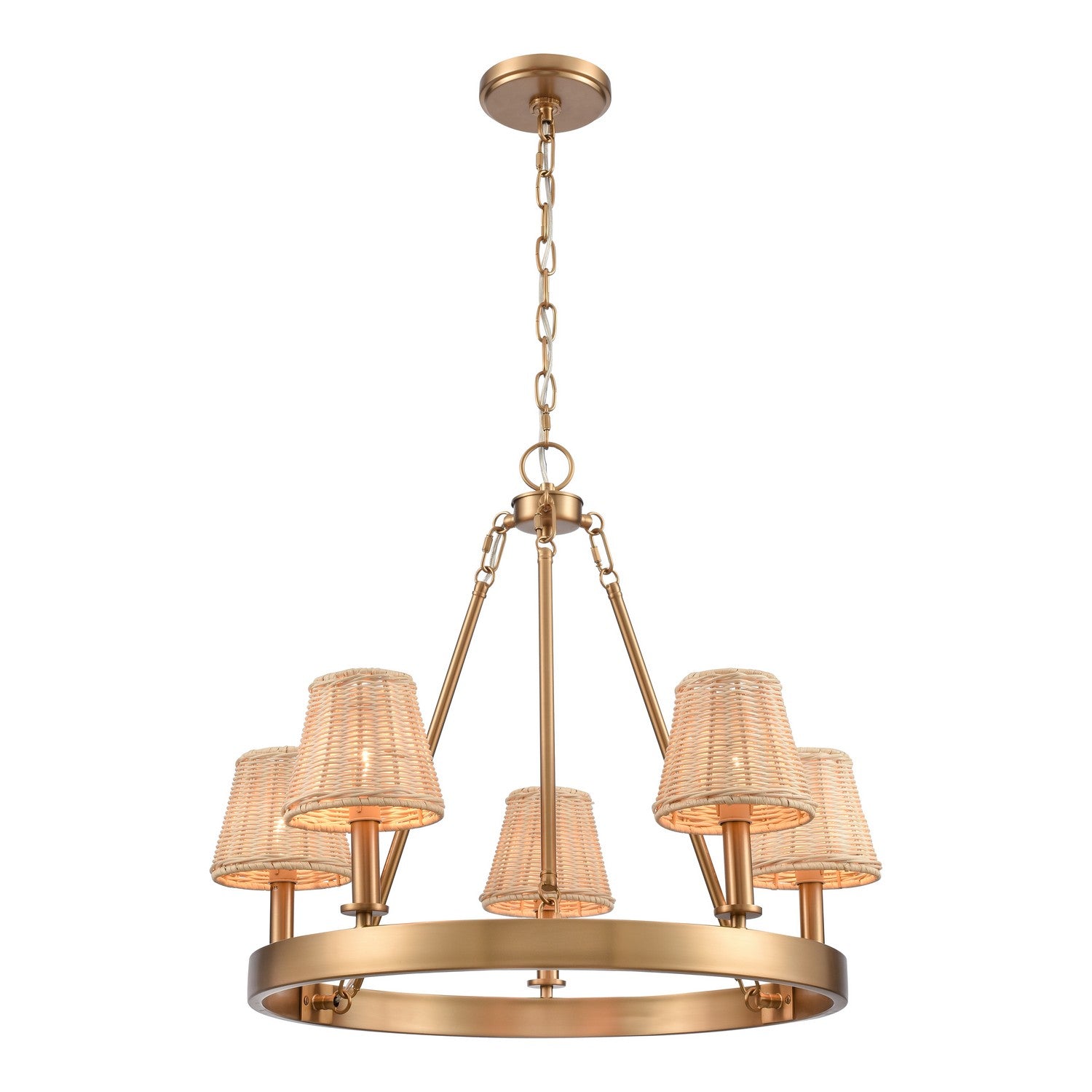 ELK Home - EC89756/5 - Five Light Chandelier - Rydell - Brushed Gold