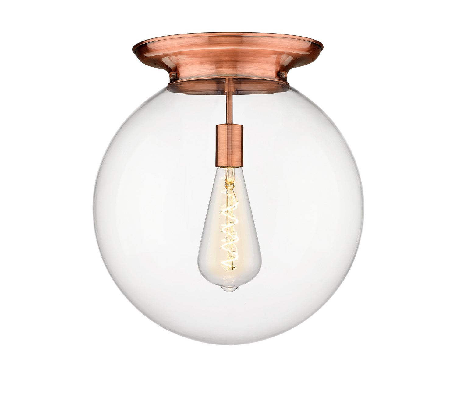 Innovations - 221-1F-AC-G202-16 - One Light Flush Mount - Essex - Antique Copper