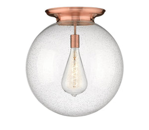 Innovations - 221-1F-AC-G204-18 - One Light Flush Mount - Essex - Antique Copper