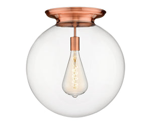 Innovations - 221-1F-AC-G202-18 - One Light Flush Mount - Essex - Antique Copper