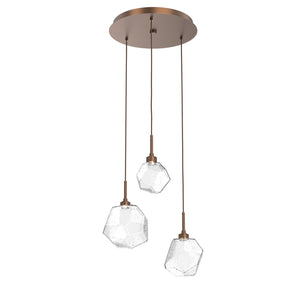 Hammerton Studio - CHB0039-03-BB-C-C01-L3 - LED Pendant - Gem - Burnished Bronze