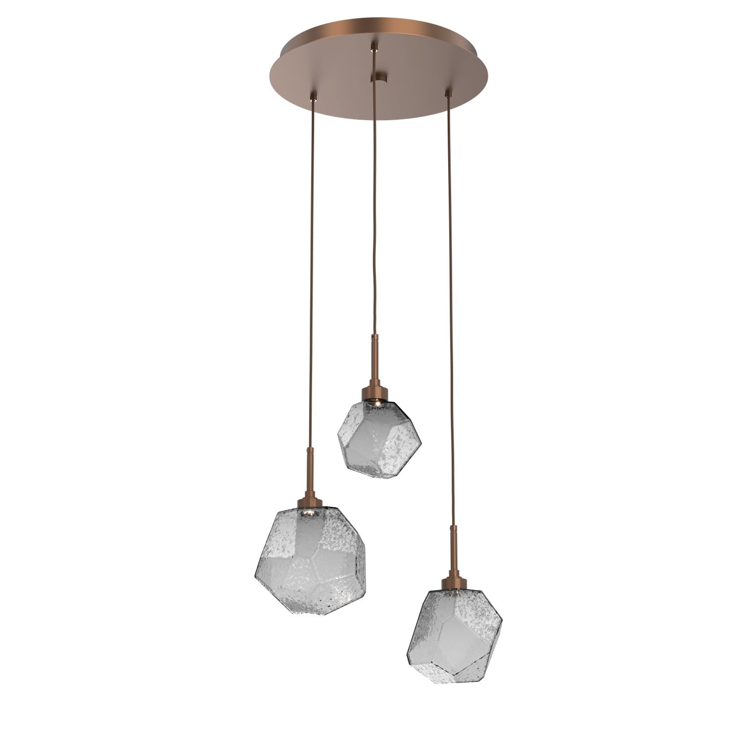 Hammerton Studio - CHB0039-03-BB-S-C01-L1 - LED Pendant - Gem - Burnished Bronze