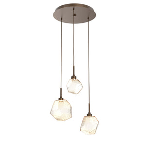 Hammerton Studio - CHB0039-03-FB-A-C01-L3 - LED Pendant - Gem - Flat Bronze