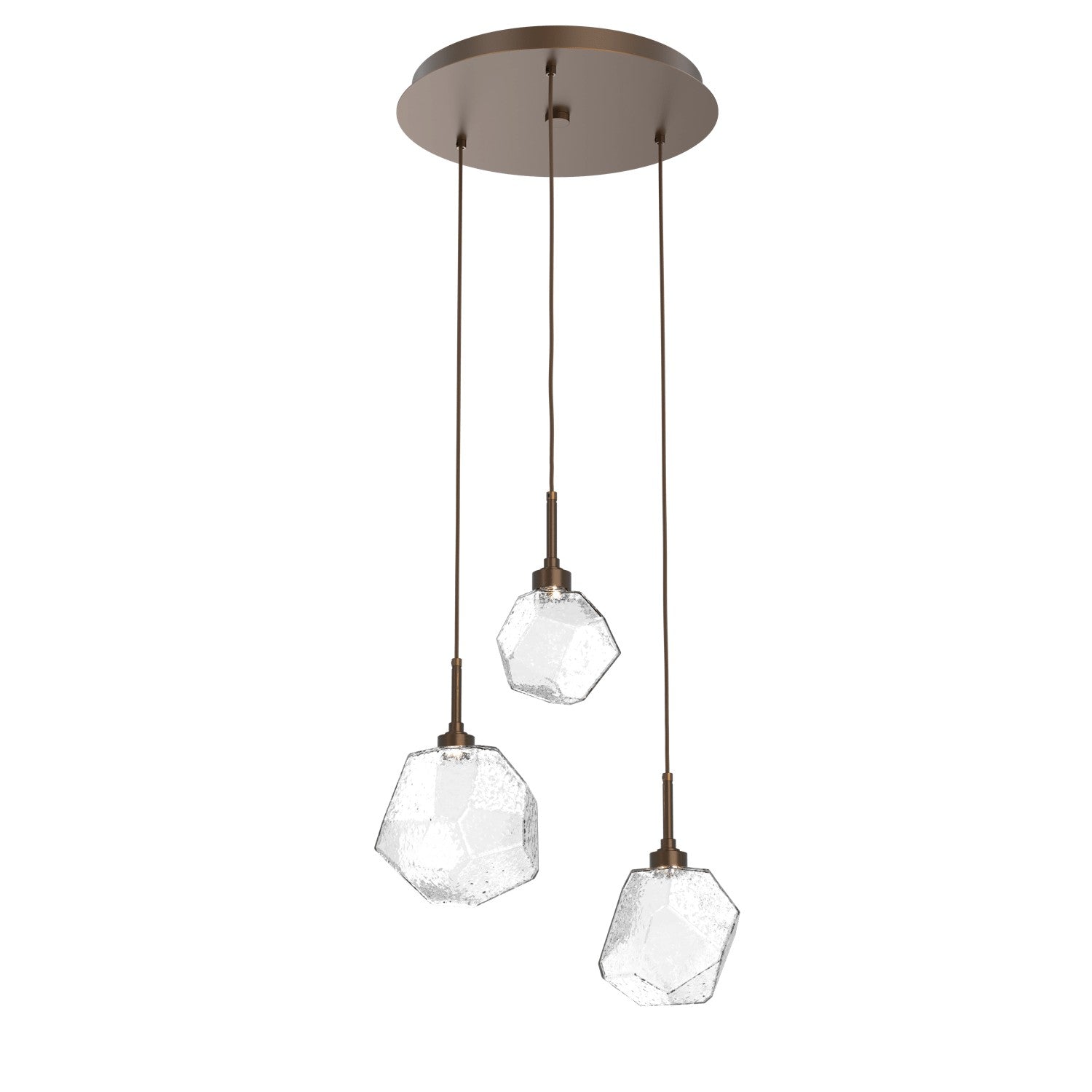Hammerton Studio - CHB0039-03-FB-C-C01-L1 - LED Pendant - Gem - Flat Bronze