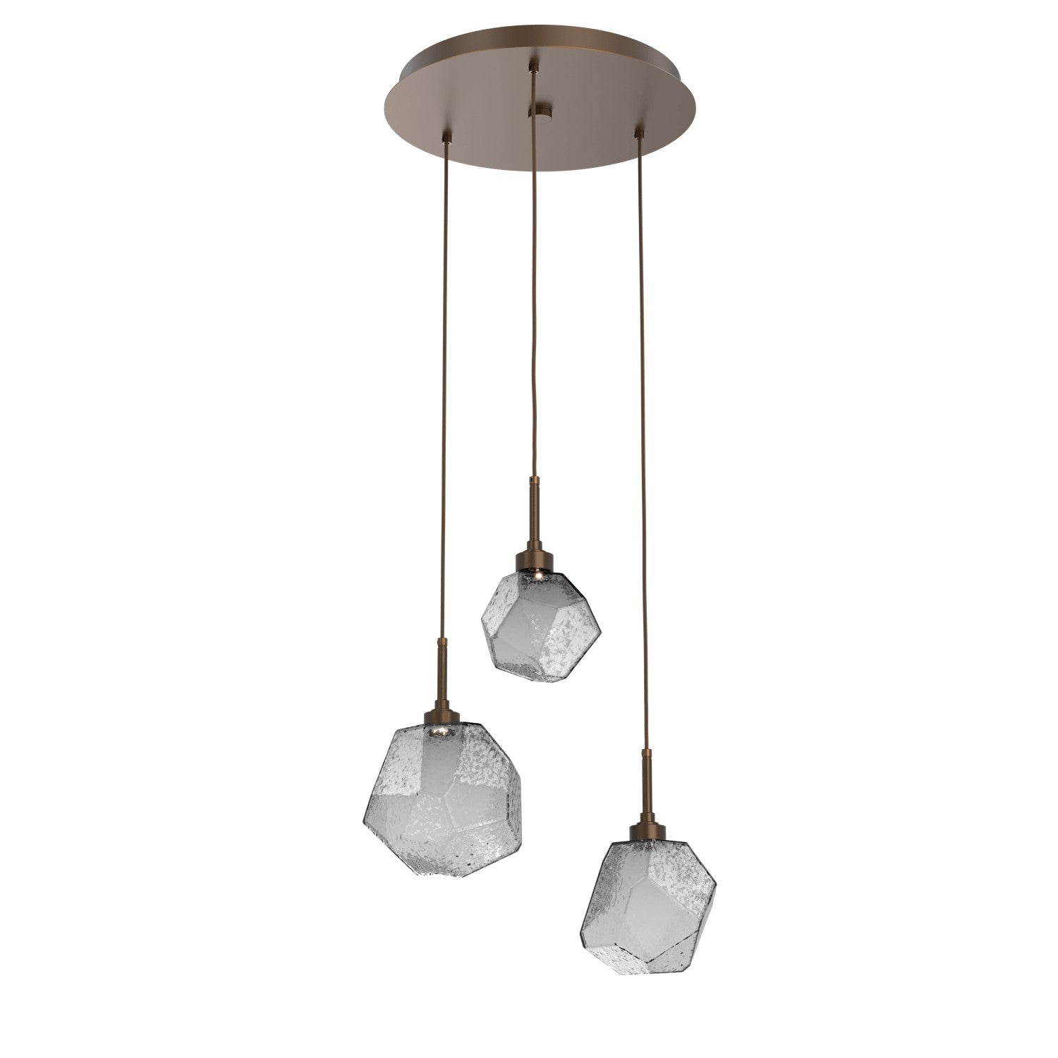 Hammerton Studio - CHB0039-03-FB-S-C01-L3 - LED Pendant - Gem - Flat Bronze