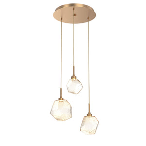 Hammerton Studio - CHB0039-03-NB-A-C01-L3 - LED Pendant - Gem - Novel Brass