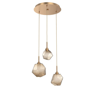 Hammerton Studio - CHB0039-03-NB-B-C01-L3 - LED Pendant - Gem - Novel Brass