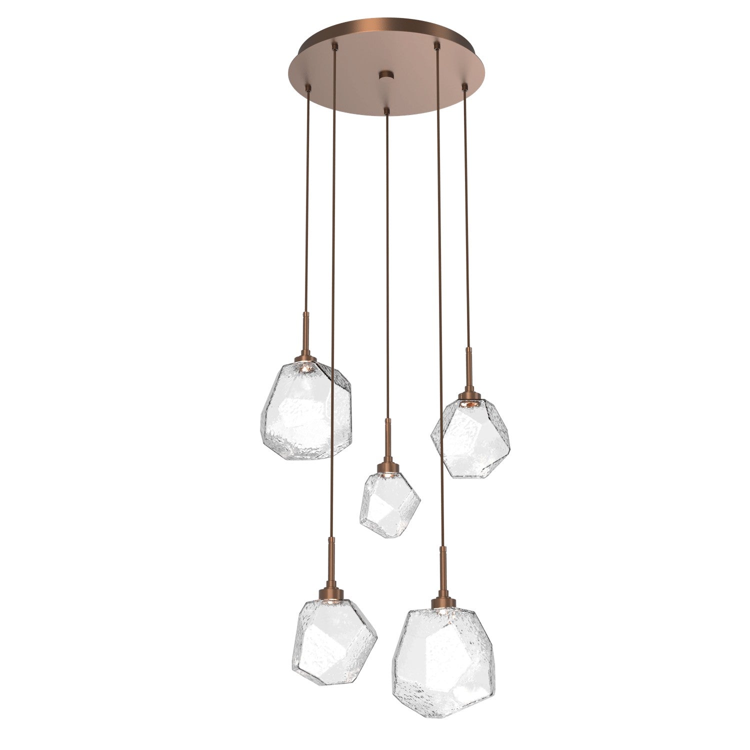 Hammerton Studio - CHB0039-05-BB-C-C01-L1 - LED Pendant - Gem - Burnished Bronze