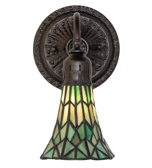 Meyda Tiffany - 251869 - One Light Wall Sconce - Stained Glass Pond Lily - Mahogany Bronze