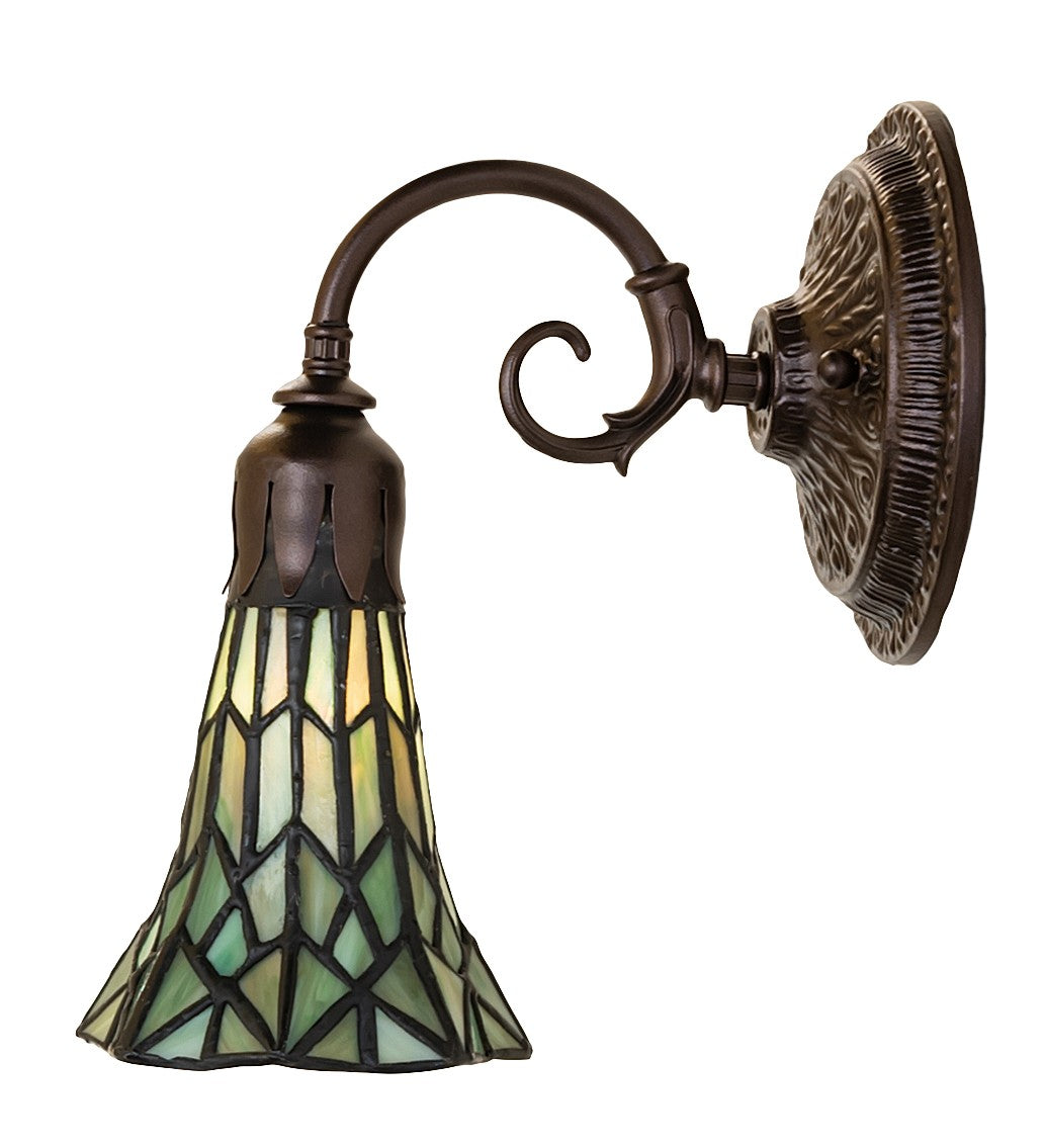 Meyda Tiffany - 251869 - One Light Wall Sconce - Stained Glass Pond Lily - Mahogany Bronze