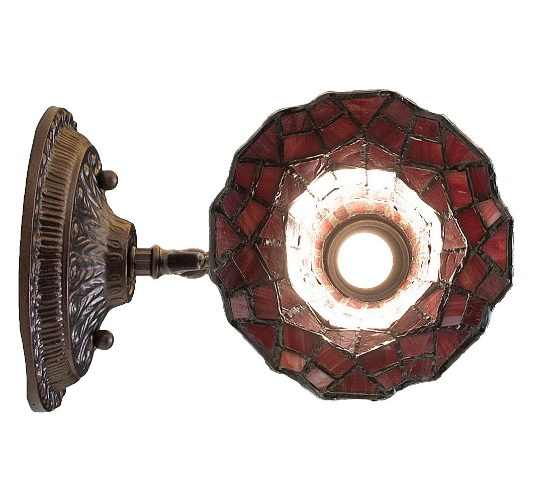 Meyda Tiffany - 251872 - One Light Wall Sconce - Stained Glass Pond Lily - Mahogany Bronze