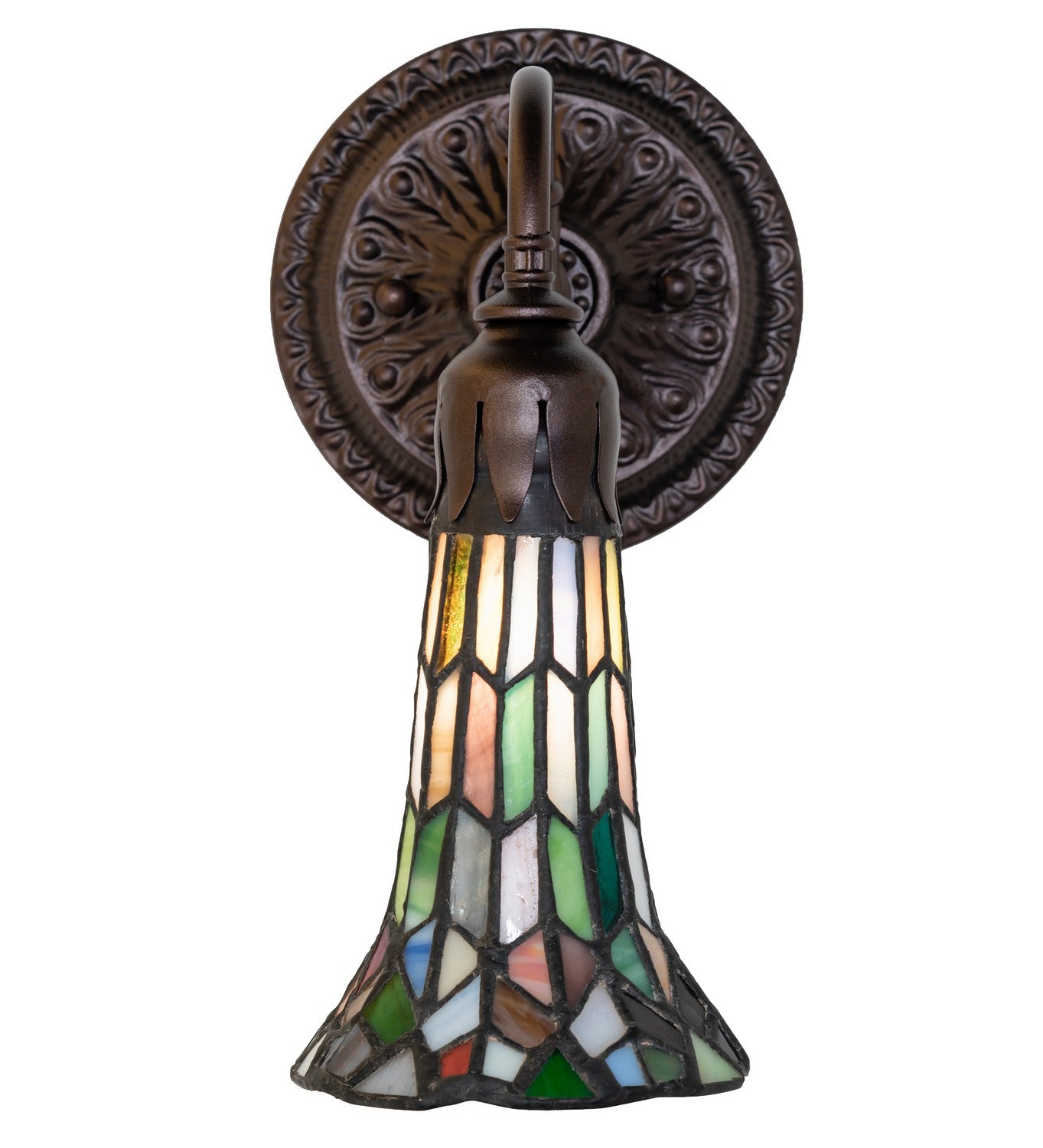 Meyda Tiffany - 251873 - One Light Wall Sconce - Stained Glass Pond Lily - Mahogany Bronze