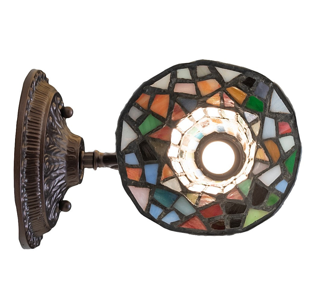 Meyda Tiffany - 251873 - One Light Wall Sconce - Stained Glass Pond Lily - Mahogany Bronze