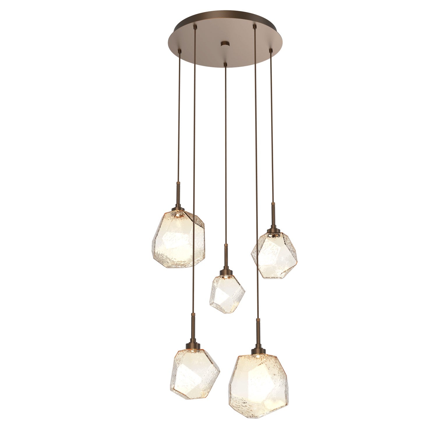 Hammerton Studio - CHB0039-05-FB-A-C01-L3 - LED Pendant - Gem - Flat Bronze