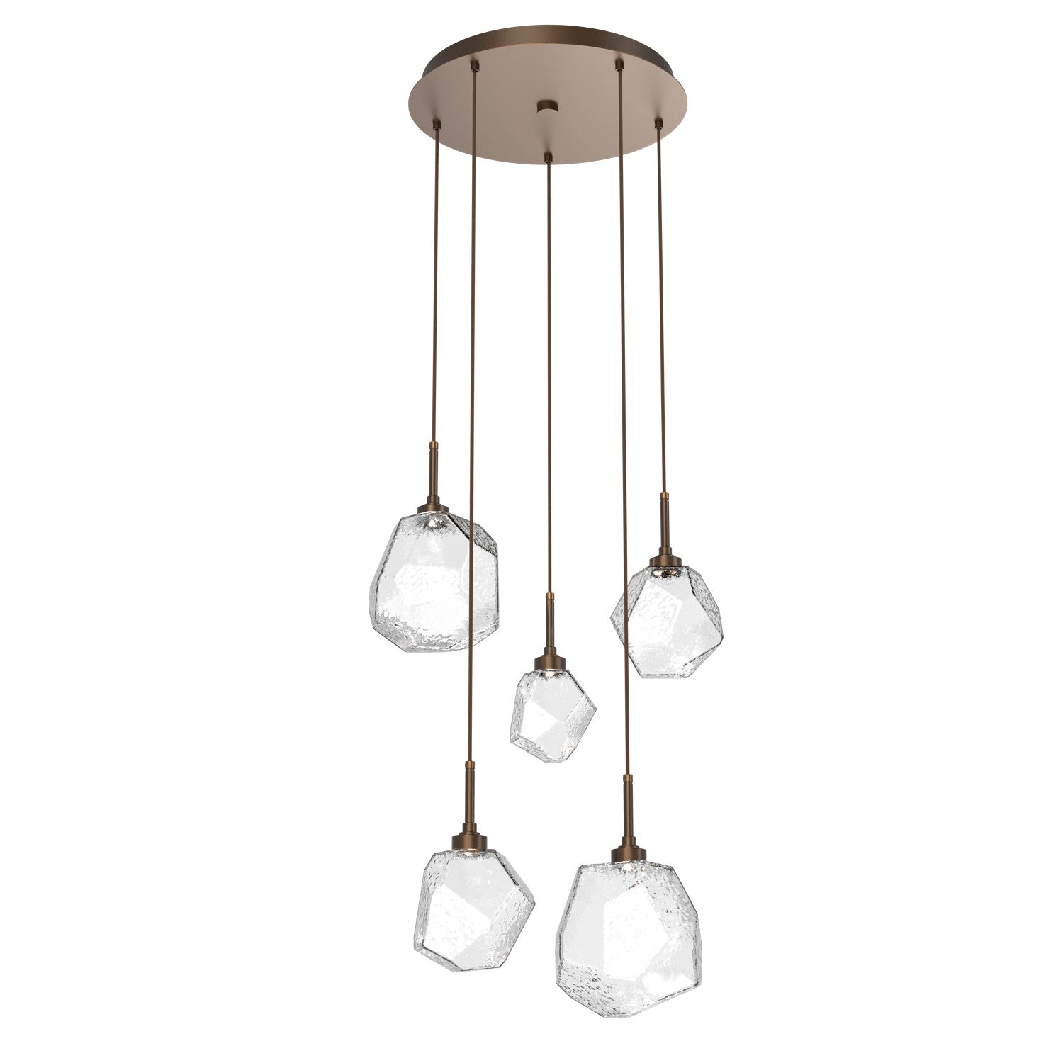 Hammerton Studio - CHB0039-05-FB-C-C01-L1 - LED Pendant - Gem - Flat Bronze